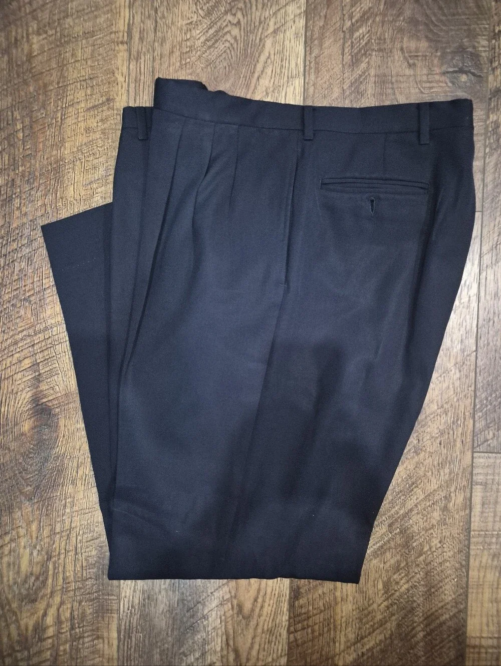 Vtg Kuppenheimer Premier Edition 100% Wool Navy Blue Double Breasted Suit